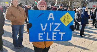 Akkumulátorgyár tüntetés Debrecen 20250201