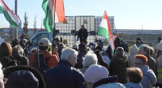 Akkumulátorgyár tüntetés Debrecen 20250201