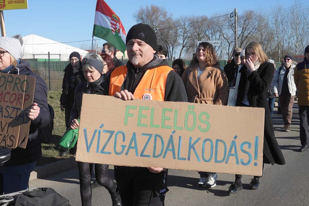 Akkumulátorgyár tüntetés Mikepércs 20250201