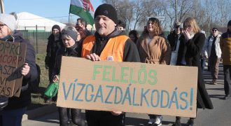 Akkumulátorgyár tüntetés Mikepércs 20250201