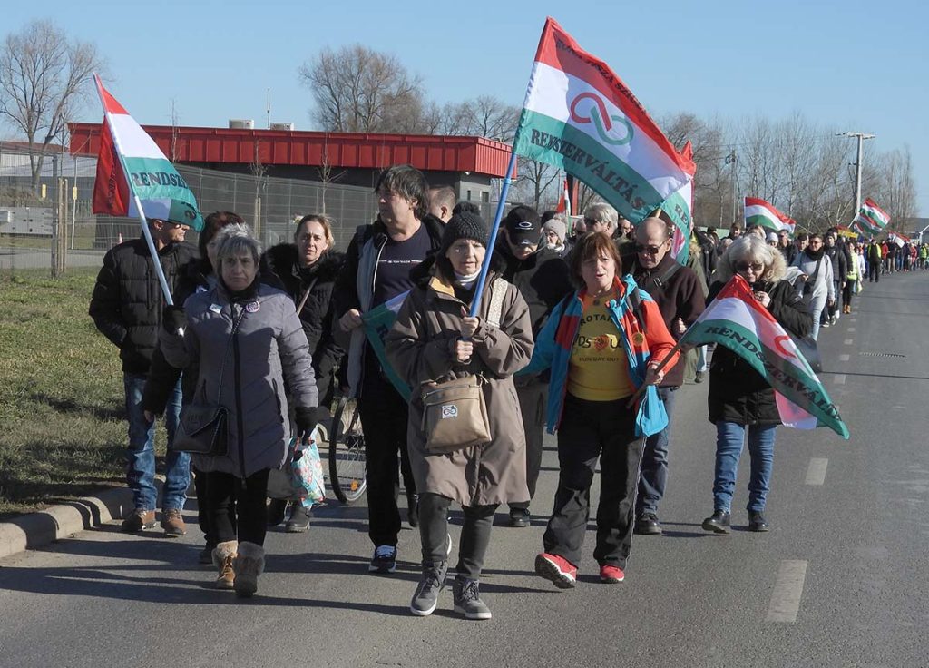 Akkumulátorgyár tüntetés Mikepércs 20250201