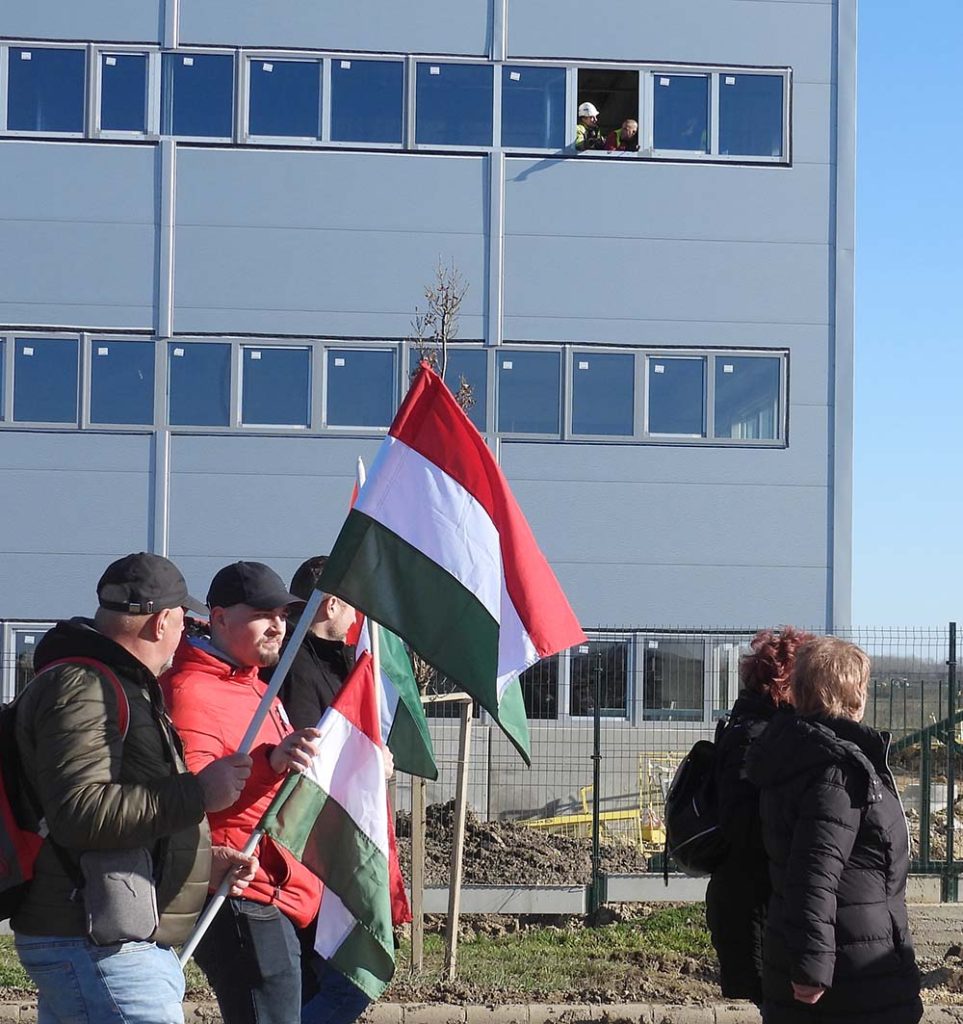Akkumulátorgyár tüntetés Mikepércs 20250201