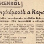Hajdú-bihari Napló, 1958