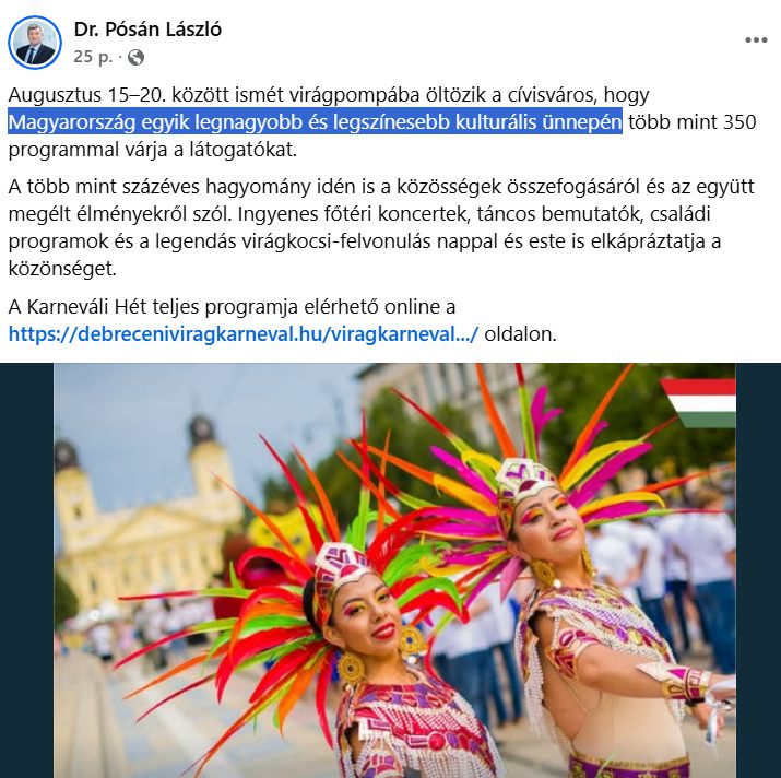 Pósán László - virágkarnevál