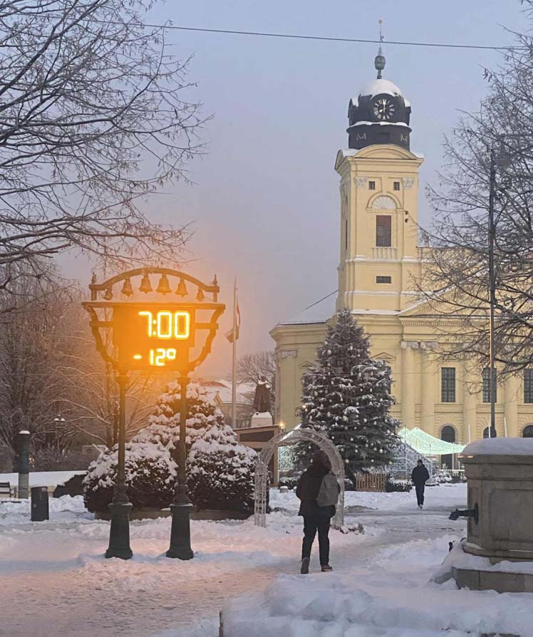 tél - mínusz - Debrecen