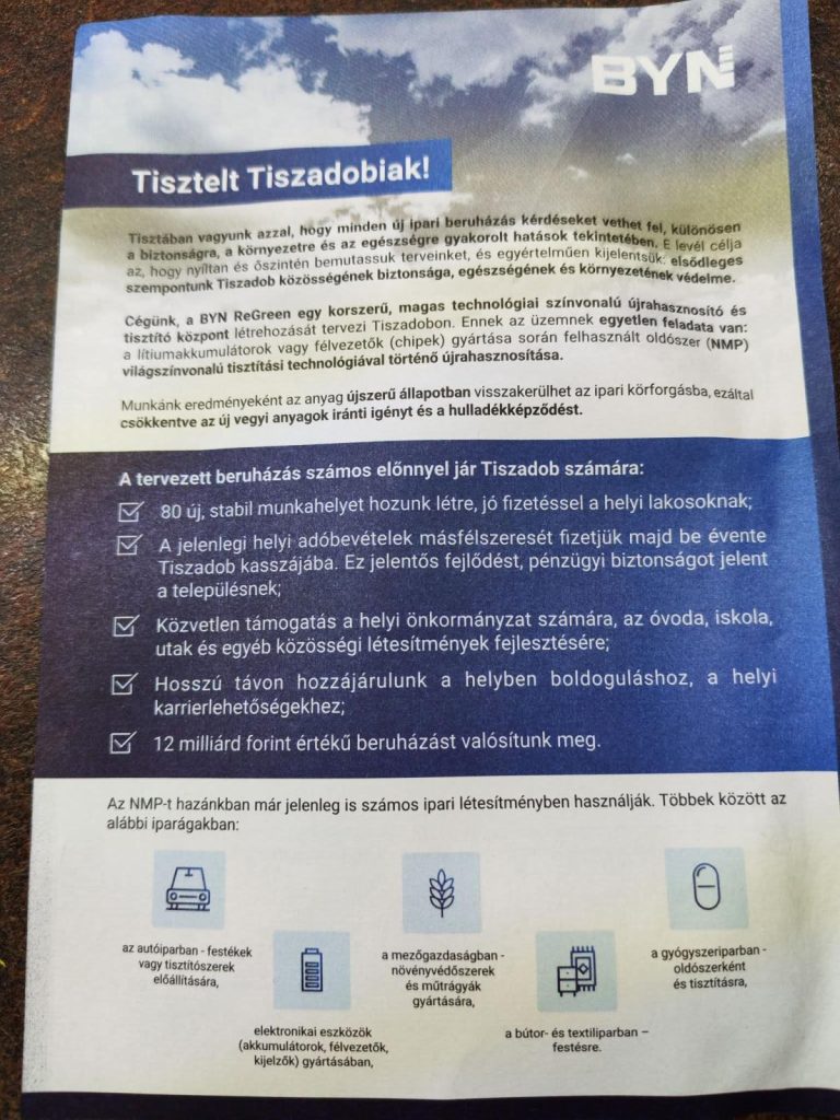 NMP-üzem Tiszadobon