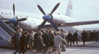 Budapest-Debrecen repülőjárat Malév 1963