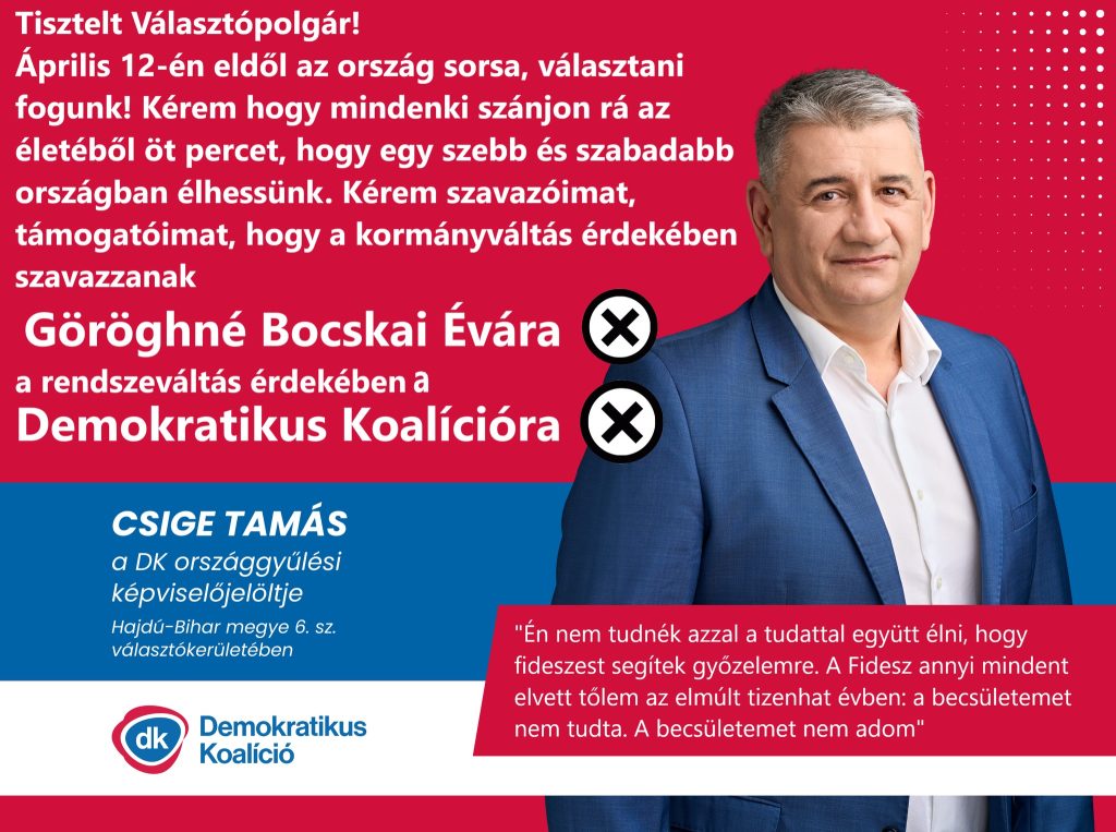 Csige Tamás közleménye
