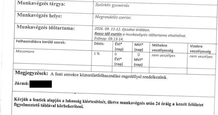 Tájékoztató lap a királydinnye elleni permetezésről